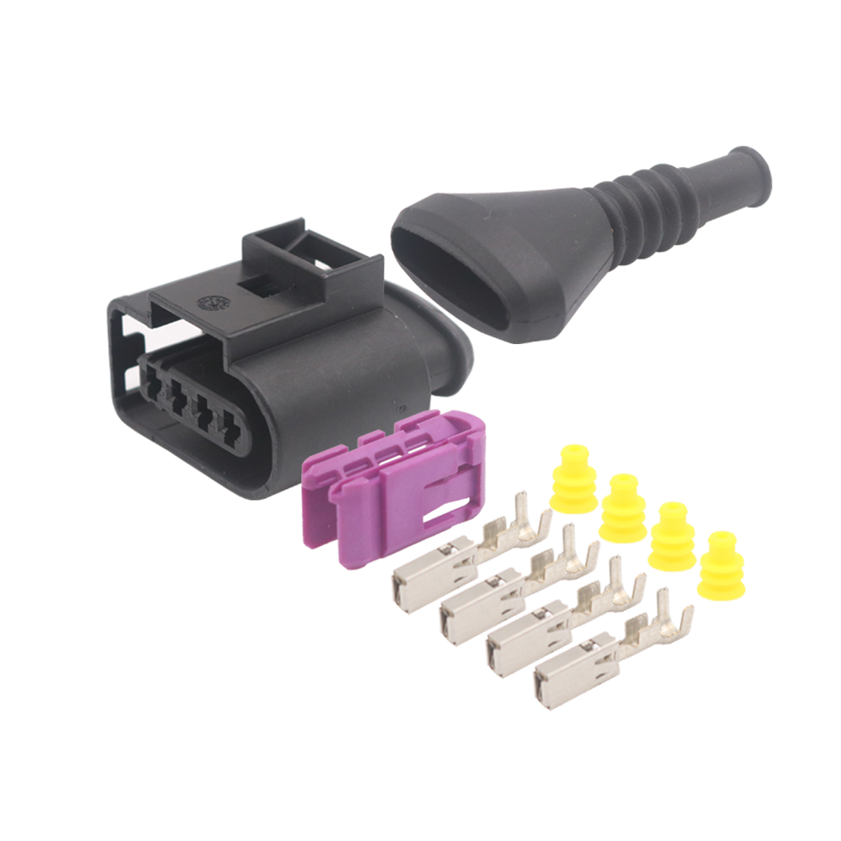 Conector Bobina VW Gol G6 plug com boracha de acabamento