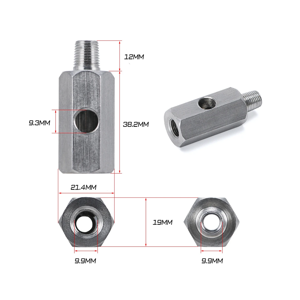 Adaptador para medição de pressão de óleo com PS10 M10X1.0