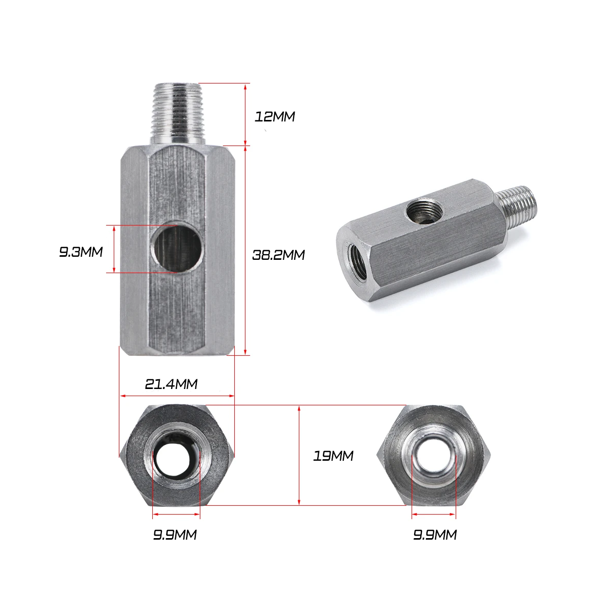 Adaptador para medição de pressão de óleo com PS10 M10X1.0