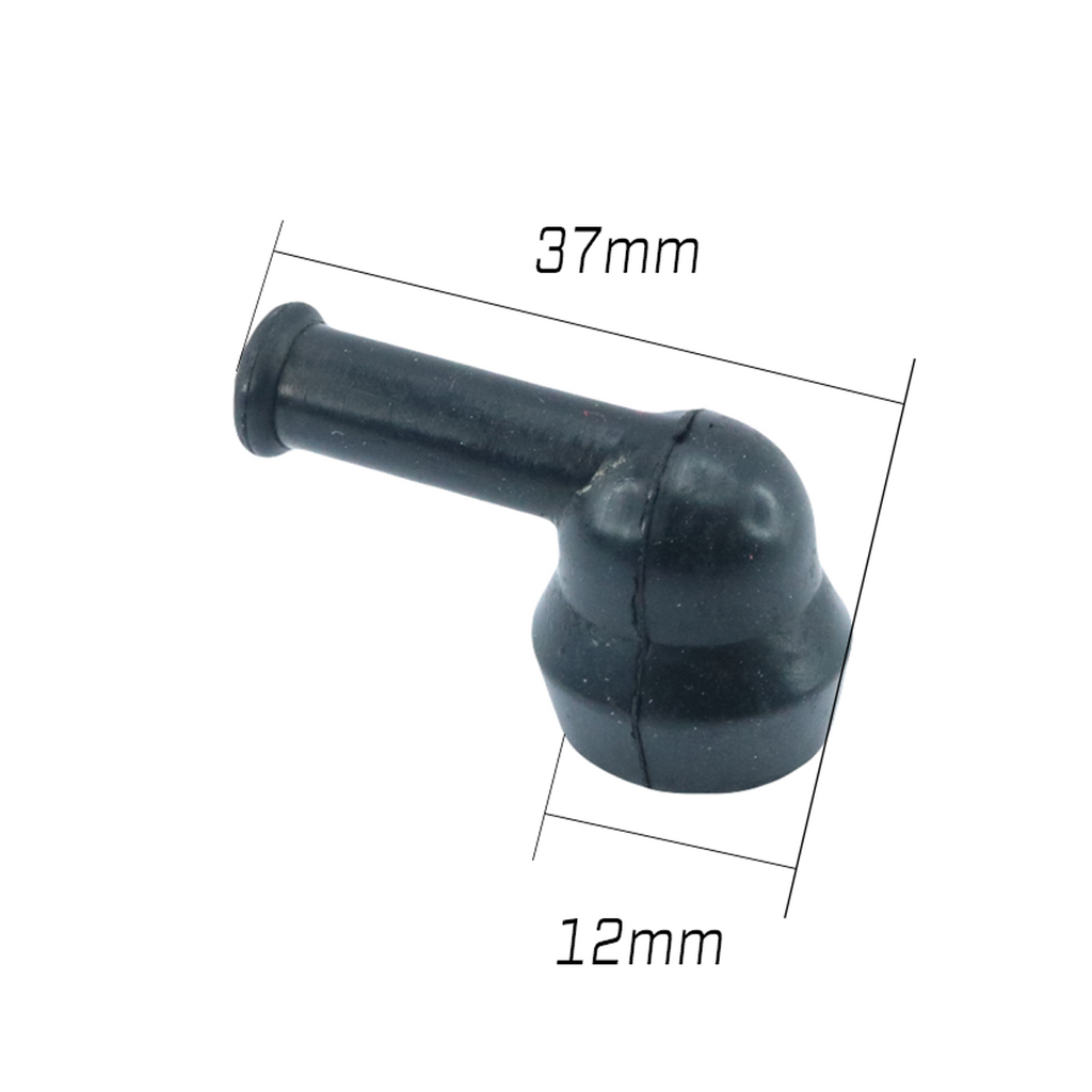 1x borracha conector 2 pino em 90º para chicote de injeção