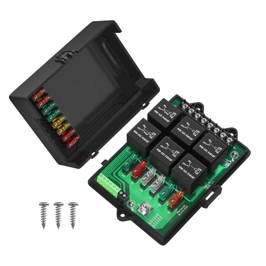 Painel Relés Fusíveis p/ Injeção FuelTech c/ LED indicativo