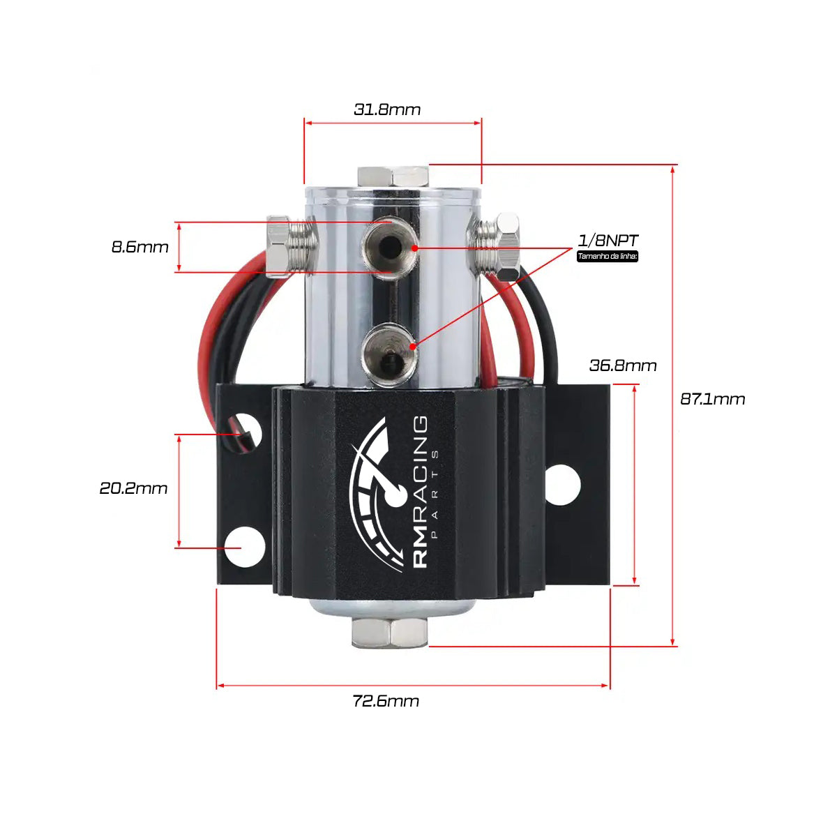 Valvula Line Lock Solenoide Trava Freio Rm Racing Parts