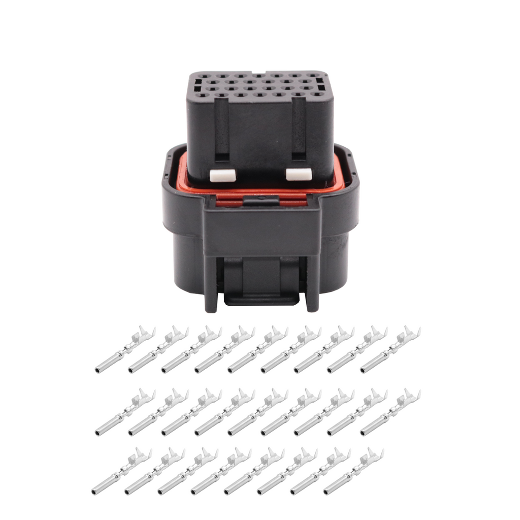 Conector Plug desmontado 26 pino fueltech ft450 + terminais