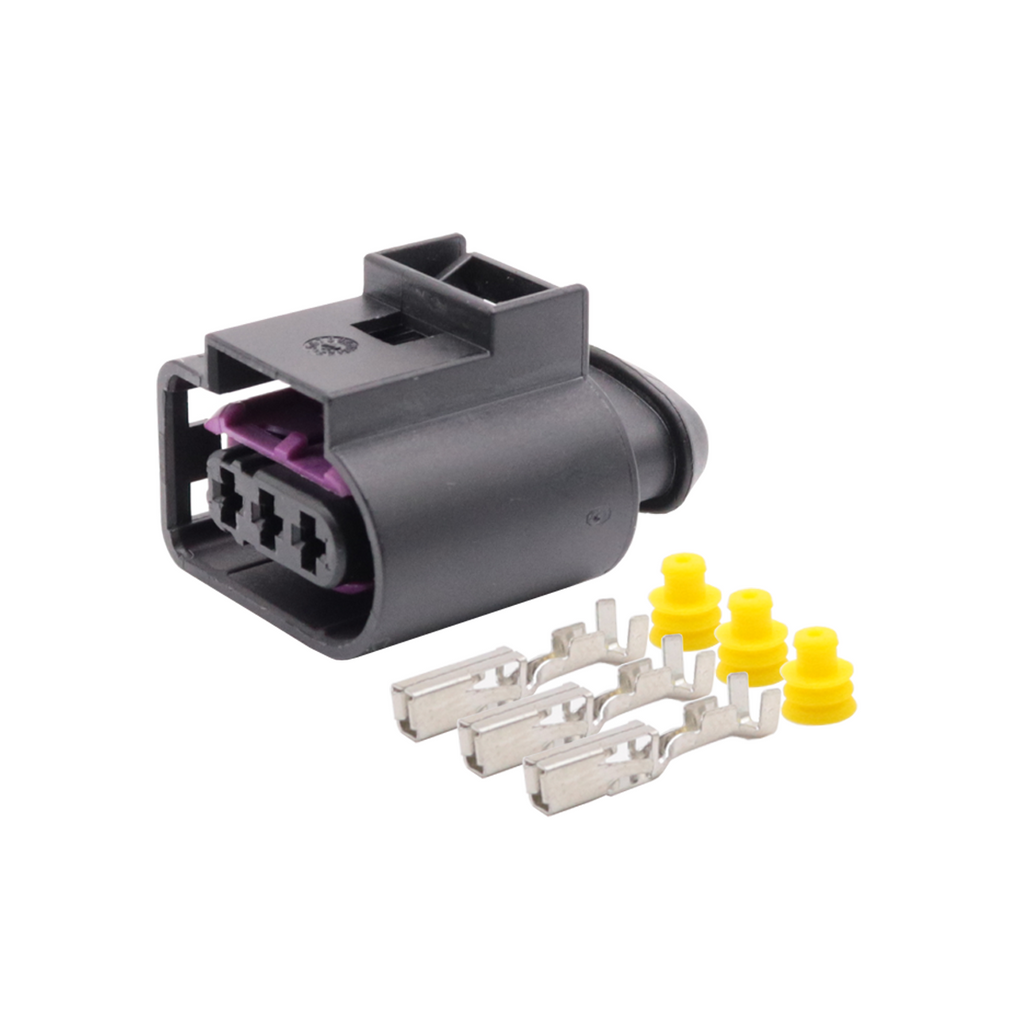 Conector plug 3 vias sensor pressão de combustivel Golf Jetta TSI