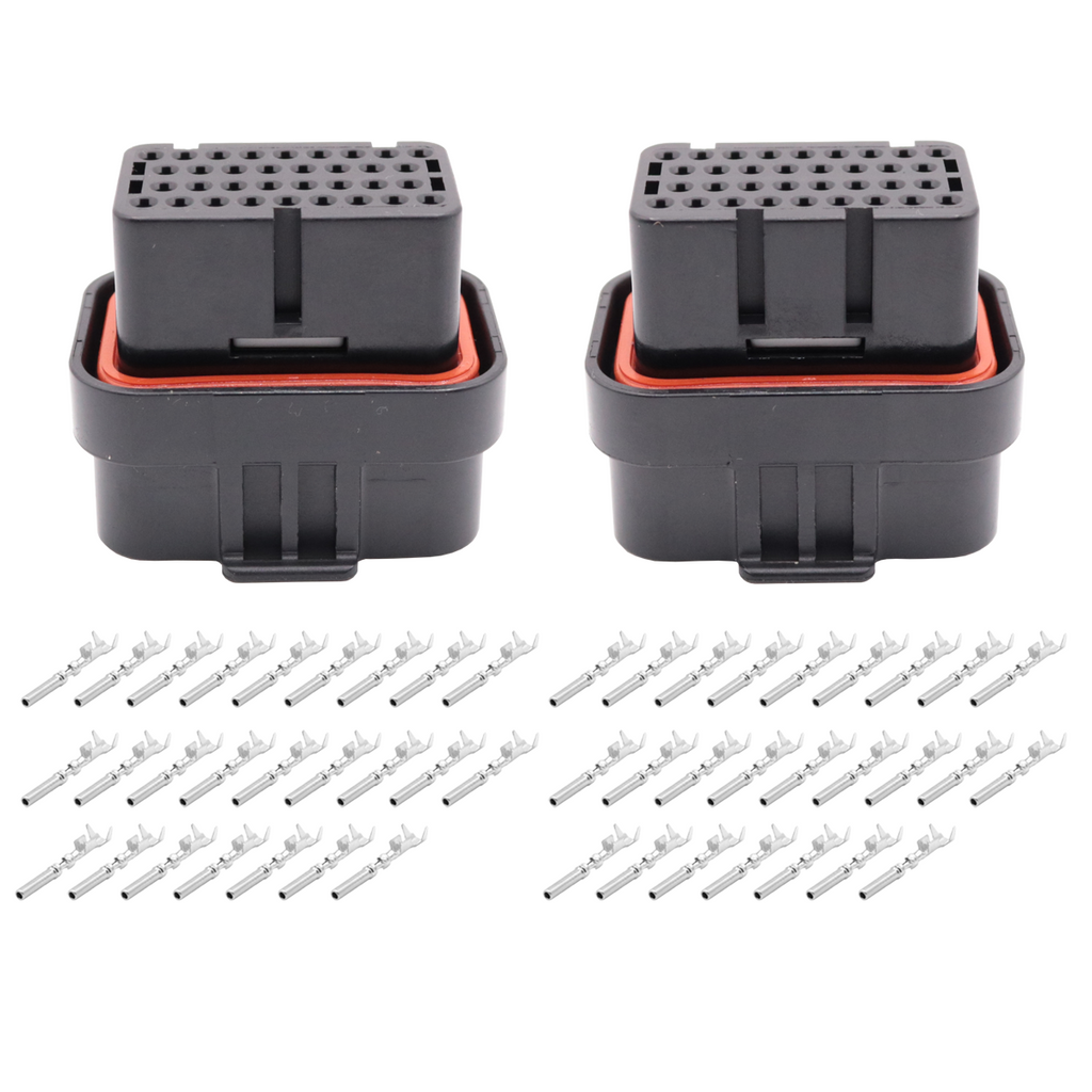 kit Conector Plug desmontado 34 pinos A e B fueltech ft600