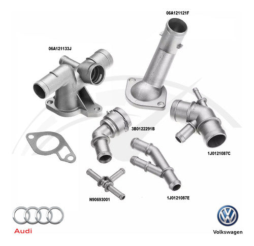 Kit 6 Peças Conexão Alumínio Audi A3 Vw Golf Mk4 20v Turbo