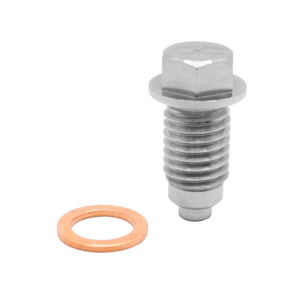 Bujão magnético cárter óleo medida M12x1.75 inox c/ vedação