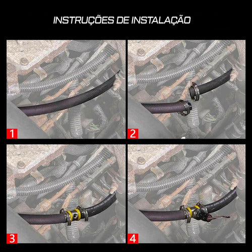 Adaptador T pressão de combustível linha 3/8 p/ PS10 1/8NPT