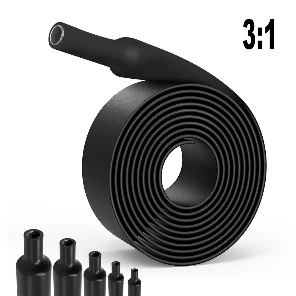 1m termo retrátil com cola 3/8 9mm para Chicote automotivo